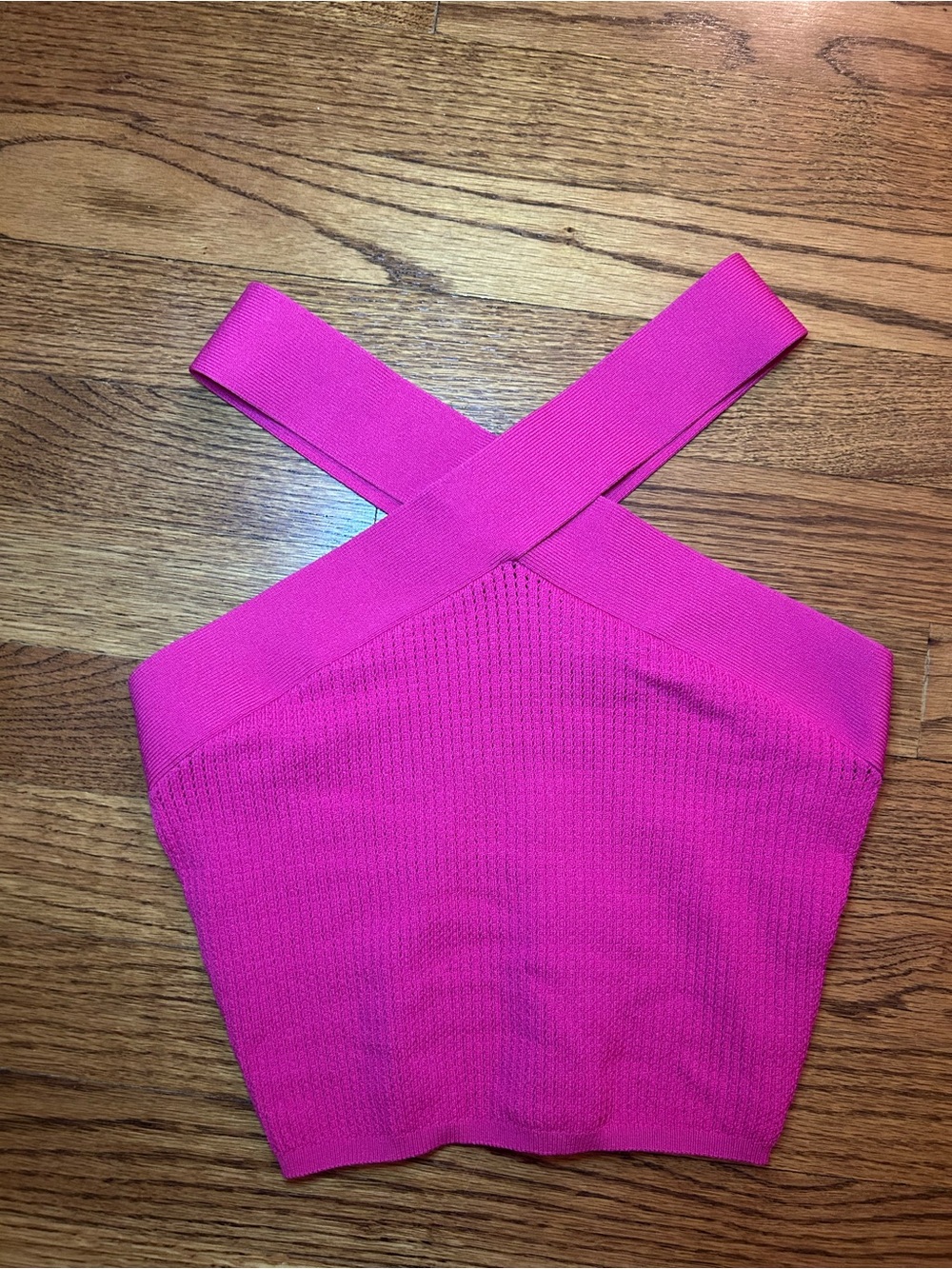 ARITZIA Babaton Cross-Strap Knit Crop Top - Pink